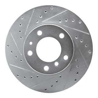 R1 Concepts EDZ-31023L Brake Rotor Drilled and Slotted Silver